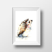 Load image into Gallery viewer, Benjamin the Hedgehog-Mia Riddell Watercolour
