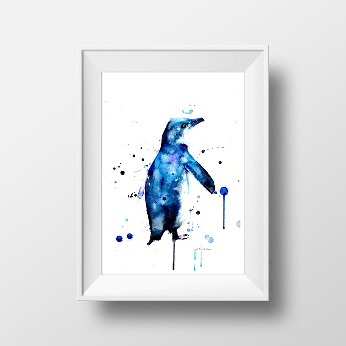 Little Blue Penguin-Mia Riddell Watercolour